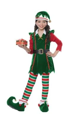 GENERIC Kids Festive Elf Costume