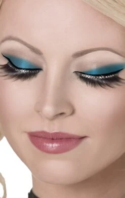 Smiffys Long Diamante Eyelashes