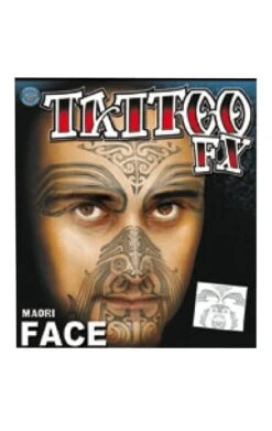 Maori Face Temp Tattoo