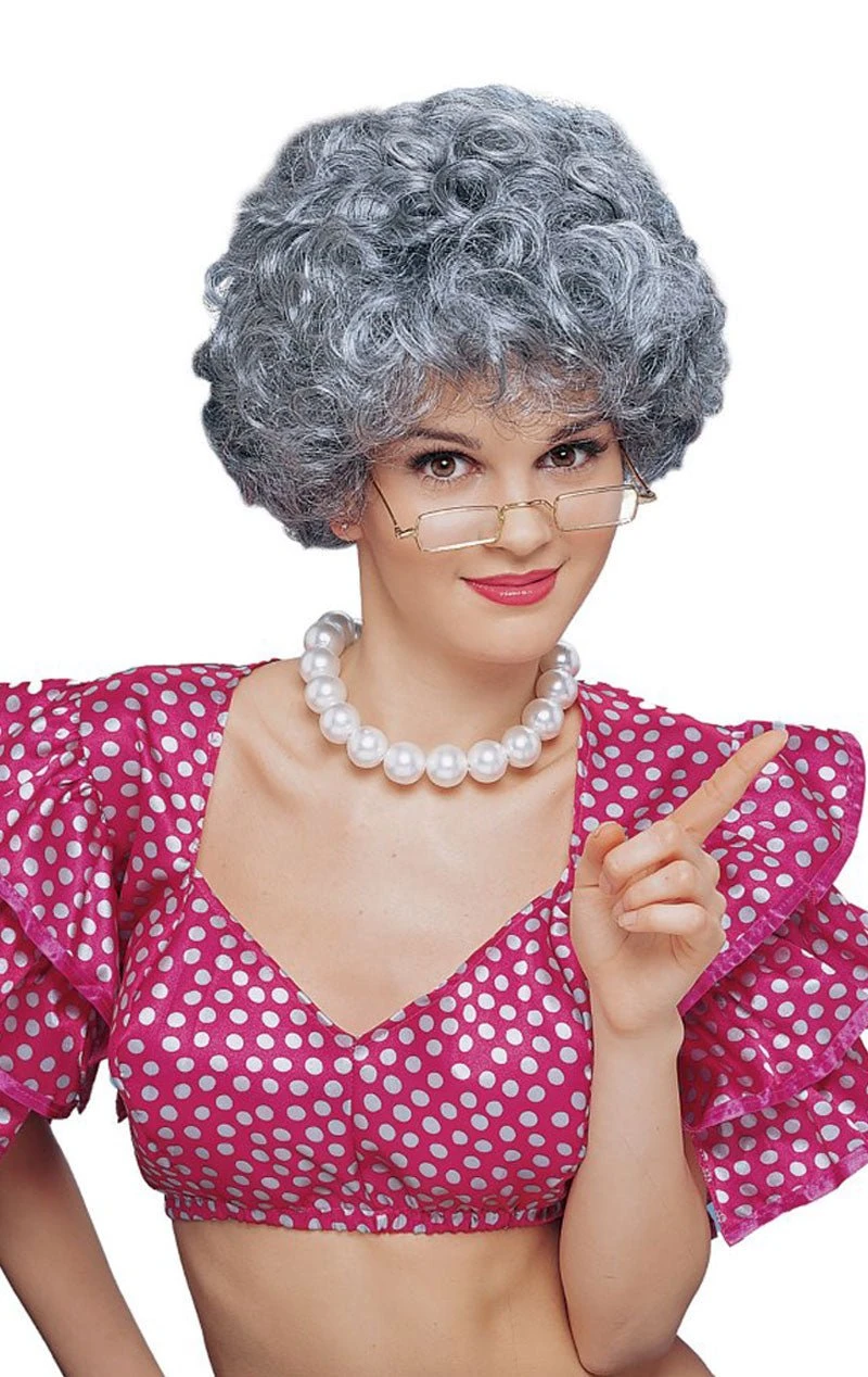 GENERIC Short Grey Granny Wig Accessory 3 GENERIC Short Grey Granny Wig Accessory