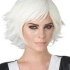 GENERIC Unisex White Feathered Cosplay Wig