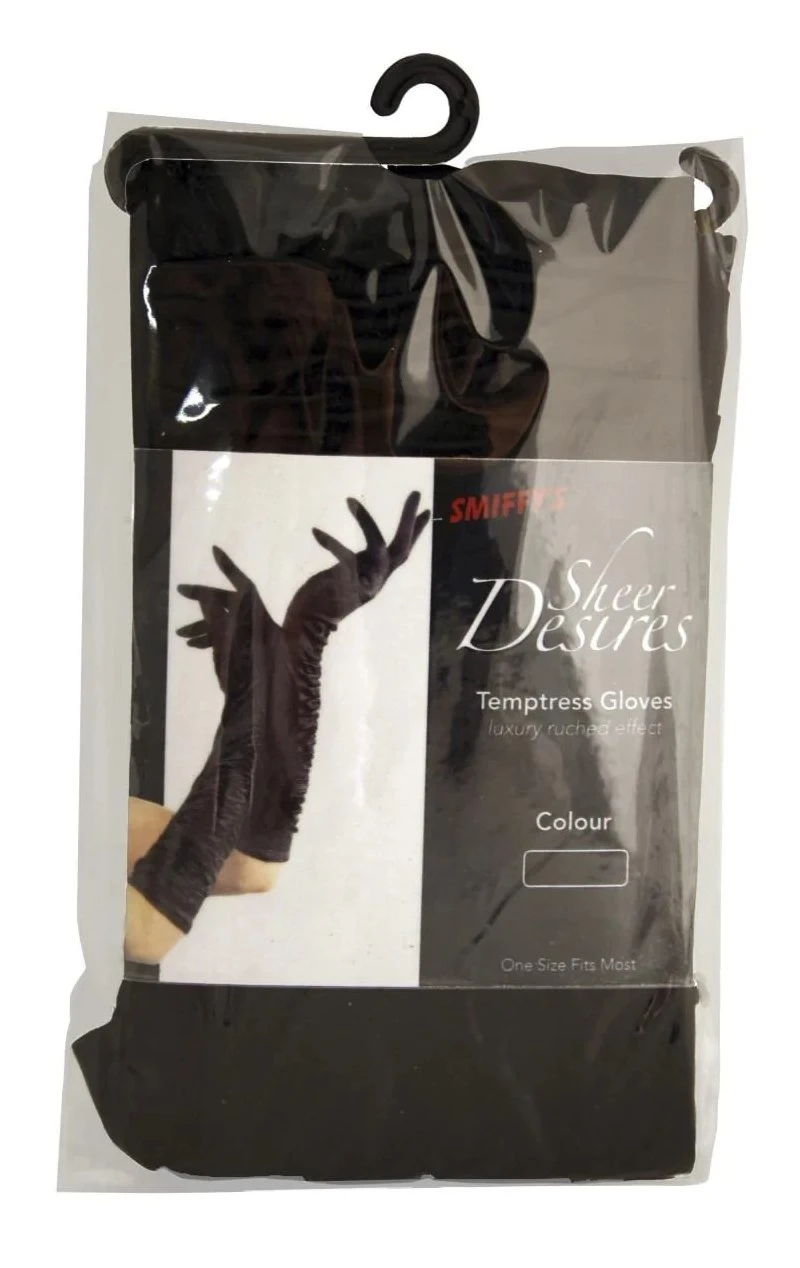 GENERIC Womens Long Black Temptress Gloves Accessory 4 GENERIC Womens Long Black Temptress Gloves Accessory - Image 2