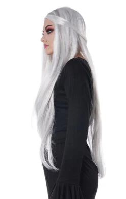 GENERIC Womens White Extra Long Cosplay Wig -Masquerade Costumes womens white extra long cosplay wig 650150